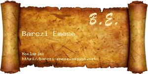 Barczi Emese névjegykártya