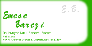 emese barczi business card